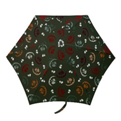 Art Halloween Pattern Creepy Design Digital Papers Mini Folding Umbrellas by Wegoenart