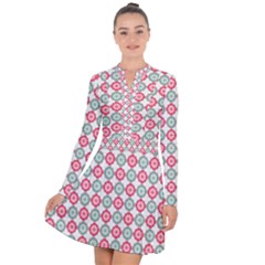 Elegant Pattern Long Sleeve Panel Dress by GardenOfOphir