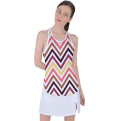 Chevron V Racer Back Mesh Tank Top by GardenOfOphir