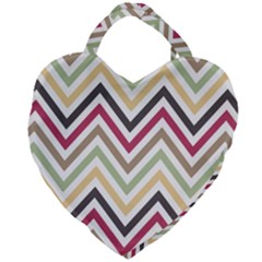 Colorful Chevron Giant Heart Shaped Tote by GardenOfOphir