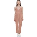 Pattern 101 V-Neck Spaghetti Strap Tie Front Jumpsuit View1