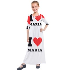 I Love Maria Kids  Quarter Sleeve Maxi Dress by ilovewhateva
