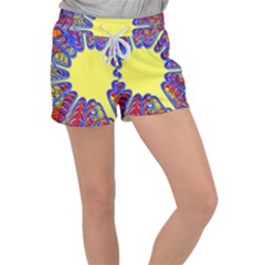 Explosion Big Bang Colour Structure Women s Velour Lounge Shorts by Semog4