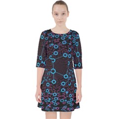 Artificial Intelligence Network Quarter Sleeve Pocket Dress by Semog4