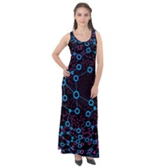 Artificial Intelligence Network Sleeveless Velour Maxi Dress by Semog4