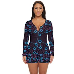 Artificial Intelligence Network Long Sleeve Boyleg Swimsuit by Semog4