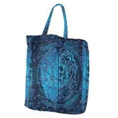 Artificial Intelligence Network Blue Art Giant Grocery Tote by Semog4