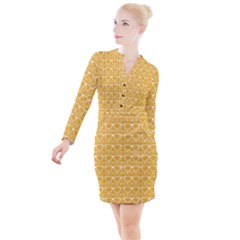 Pattern 200 Button Long Sleeve Dress by GardenOfOphir