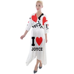 I Love Joyce Quarter Sleeve Wrap Front Maxi Dress by ilovewhateva