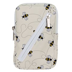 Insects Bees Digital Paper Belt Pouch Bag (small) by Semog4