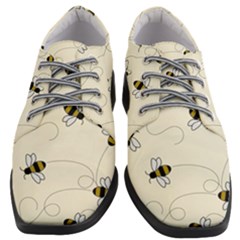 Insects Bees Digital Paper Women Heeled Oxford Shoes by Semog4