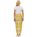 Lemon Background Lemon Wallpaper Women s Cropped Drawstring Pants View4
