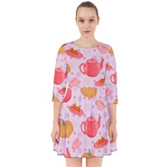 Pumpkin Tea Cup Pie Dessert Smock Dress by Semog4