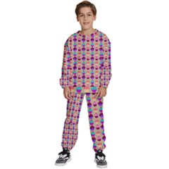 Pattern 208 Kids  Sweatshirt Set by GardenOfOphir