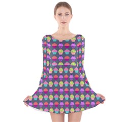 Pattern 212 Long Sleeve Velvet Skater Dress by GardenOfOphir