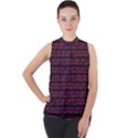 Pattern 312 Mock Neck Chiffon Sleeveless Top View1