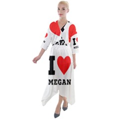 I Love Megan Quarter Sleeve Wrap Front Maxi Dress by ilovewhateva