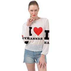 I Love Hannah Banded Bottom Chiffon Top by ilovewhateva