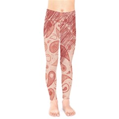 Tribal Background Pattern Texture Design Kids  Leggings by Semog4