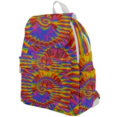 Colorful Spiral Abstract Swirl Twirl Art Pattern Top Flap Backpack by Jancukart