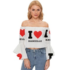 I Love Daniella Off Shoulder Flutter Bell Sleeve Top by ilovewhateva