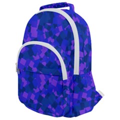 Cold Colorful Geometric Abstract Pattern Rounded Multi Pocket Backpack by dflcprintsclothing