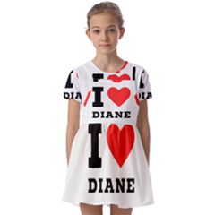 I Love Diane Kids  Short Sleeve Pinafore Style Dress by ilovewhateva