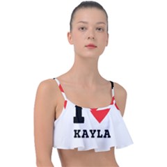 I Love Kayla Frill Bikini Top by ilovewhateva
