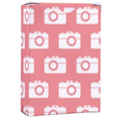 Modern Chic Vector Camera Illustration Pattern Playing Cards Single Design (rectangle) With Custom Box by GardenOfOphir