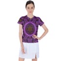 Rosette Mosaic Kaleidoscope Abstract Background Women s Sports Top View1
