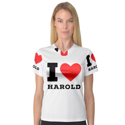 I Love Harold V-neck Sport Mesh Tee by ilovewhateva