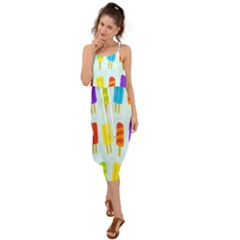 Background-29 Waist Tie Cover Up Chiffon Dress by nateshop