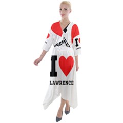 I Love Lawrence Quarter Sleeve Wrap Front Maxi Dress by ilovewhateva