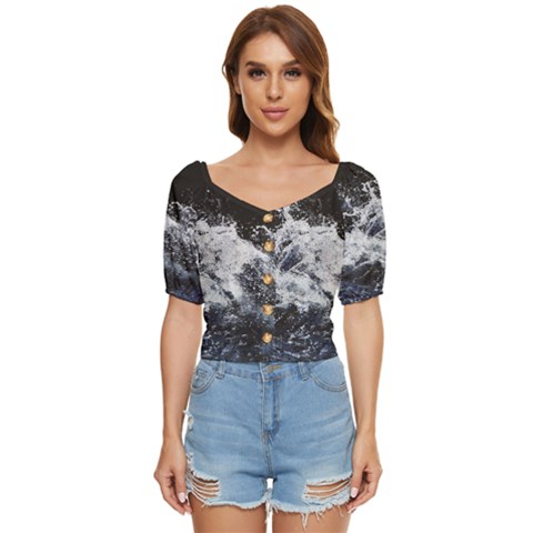 Tempestuous Beauty Art Print Button Up Blouse by dflcprintsclothing