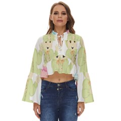Happy Boho Long Bell Sleeve Top by nateshop
