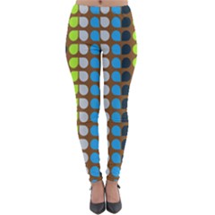 Colorful Leaf Pattern Lightweight Velour Leggings by GardenOfOphir