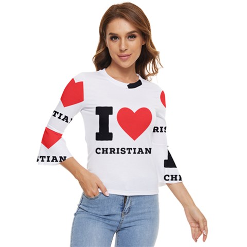I Love Christian Bell Sleeve Top by ilovewhateva