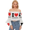 I love zachary Off Shoulder Flutter Bell Sleeve Top View1