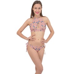 Rocket-ships Cross Front Halter Bikini Set by nateshop