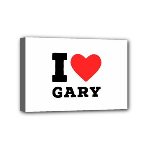 I Love Gary Mini Canvas 6  X 4  (stretched) by ilovewhateva