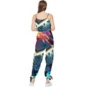 Ai Generated Motherboard City Technology Tech Cpu Sleeveless Tie Ankle Chiffon Jumpsuit View2