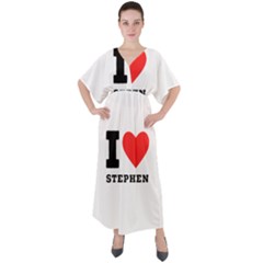 I Love Stephen V-neck Boho Style Maxi Dress by ilovewhateva