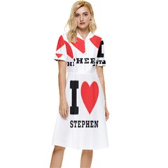 I Love Stephen Button Top Knee Length Dress by ilovewhateva