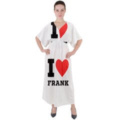 I Love Frank V-neck Boho Style Maxi Dress by ilovewhateva
