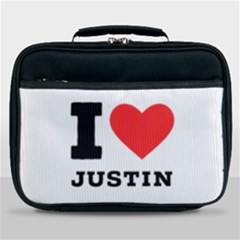 I Love Justin Lunch Bag by ilovewhateva