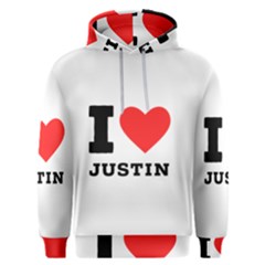 I Love Justin Men s Overhead Hoodie by ilovewhateva