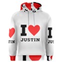 I love justin Men s Overhead Hoodie View1