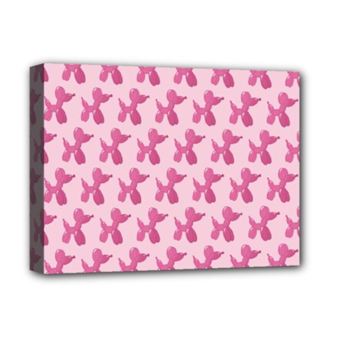 Dog Balloon  Deluxe Canvas 16  X 12  (framed)  by littlepink