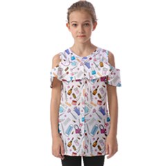 Medical Fold Over Open Sleeve Top by SychEva