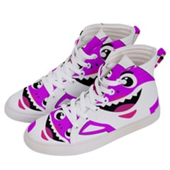 Purple Shark Fish Women s Hi-top Skate Sneakers by Semog4